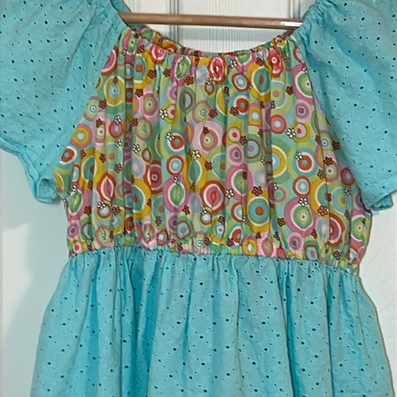 Boho Peasant Top, eyelet, Small - Picture 2 of 4